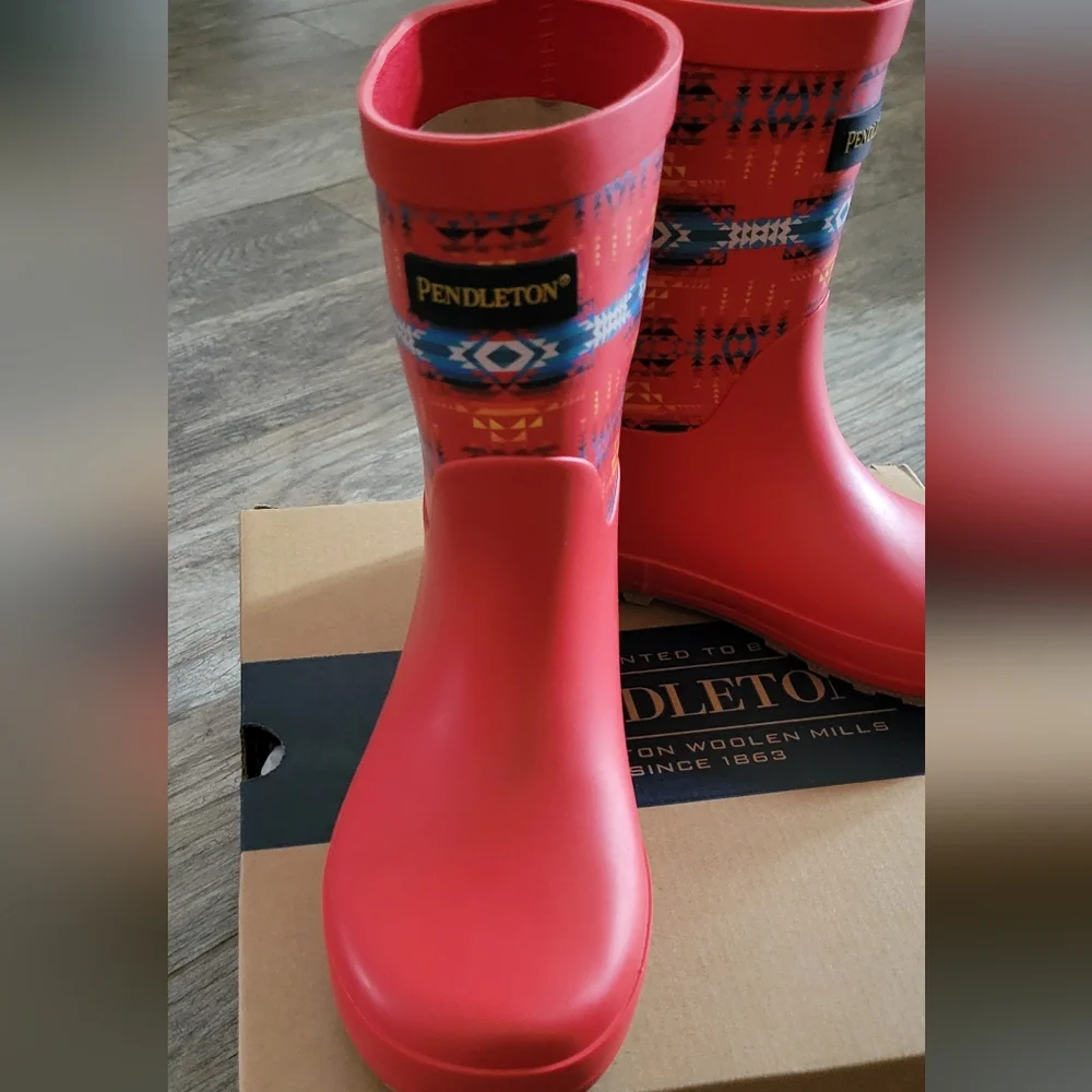Pendleton PILOT ROCK Mid Rain Boot Gorpcore Cabincore Granola Western Boho NEW